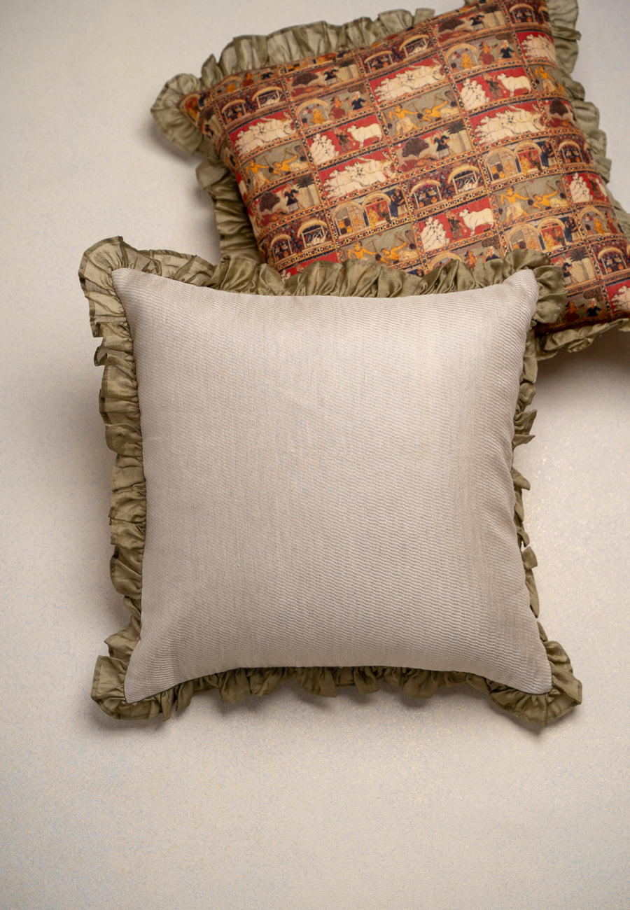 Ruffle Trim Custom Pillow – Heirloom Artifacts