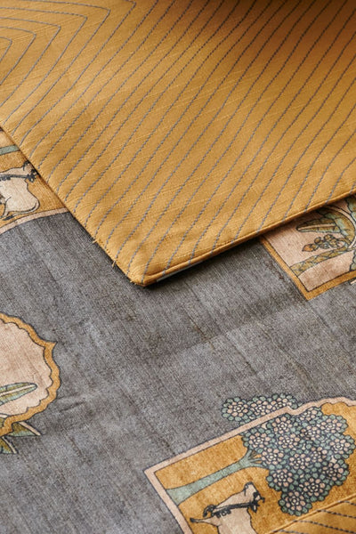 Plush Charcoal Table Runner