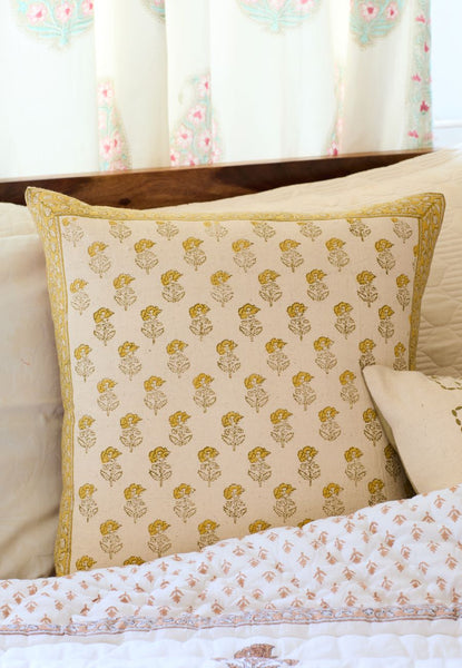 Mustard Bloom Cushion