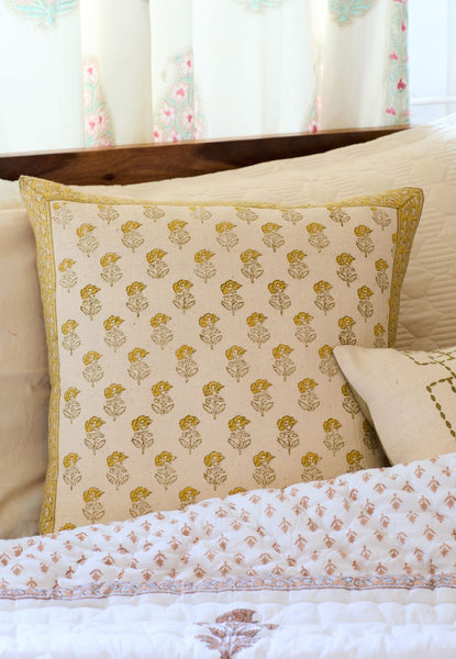 Mustard Bloom Cushion