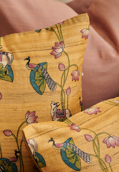 Imperial Amber Silk Cushion