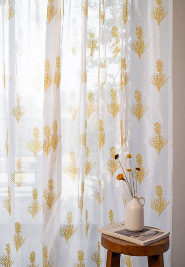Maple Marigold Sheer Curtain