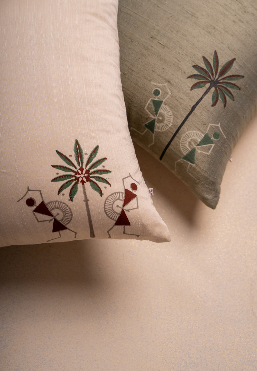 Tribal Tales Cushion-Pista Green