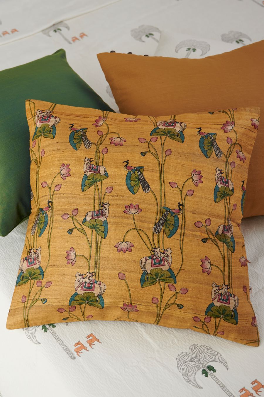 Imperial Amber Silk Cushion