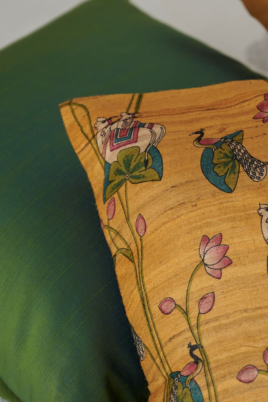 Imperial Amber Silk Cushion