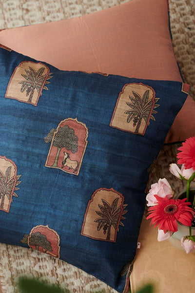 Majestic Indigo  Silk Cushion