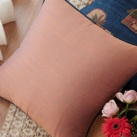 Crimson Solid Silk Cushion