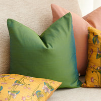 Emerald Solid Silk Cushion