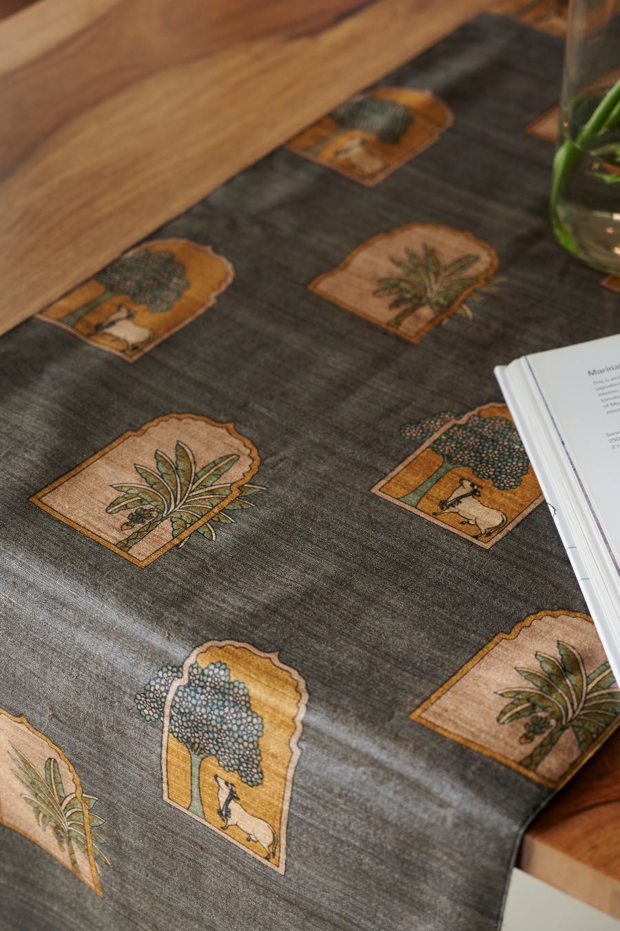 Plush Charcoal Table Runner