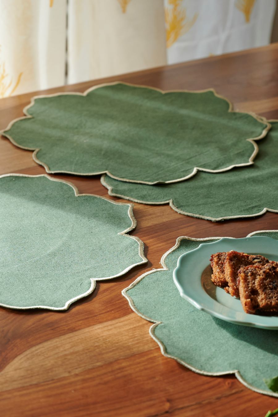Lotus Table Mats in Green (set of 2)