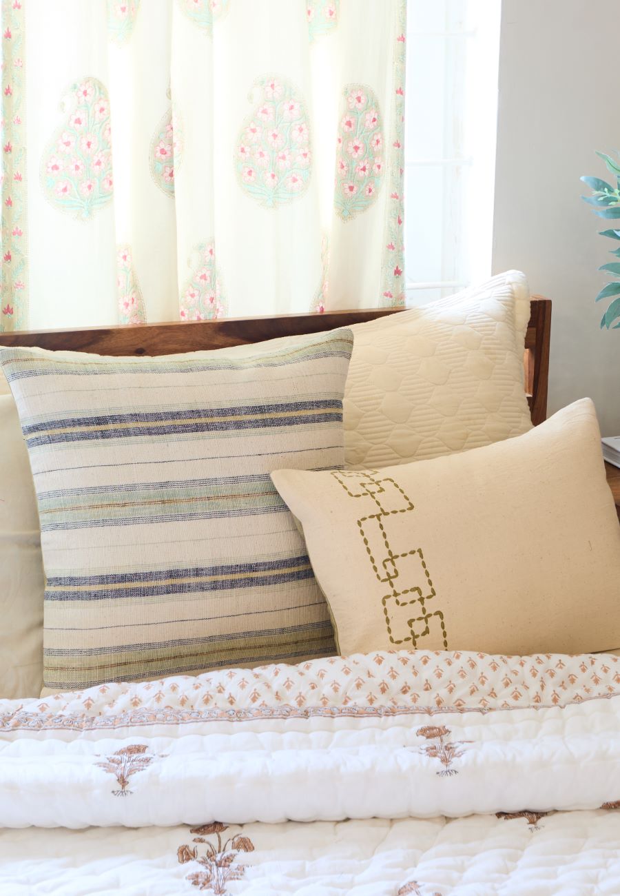 Sage Stripe Cushion