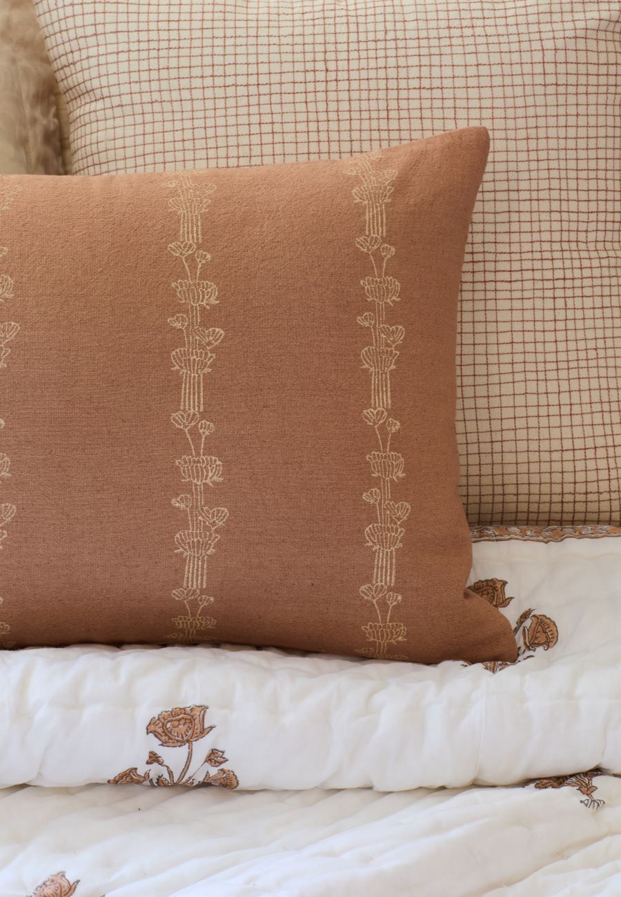 Rust Fern Cushion