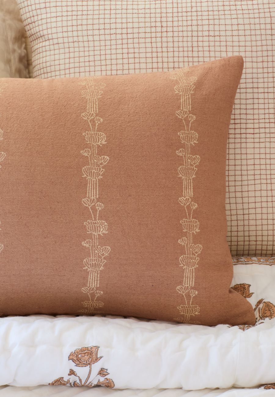 Rust Fern Cushion