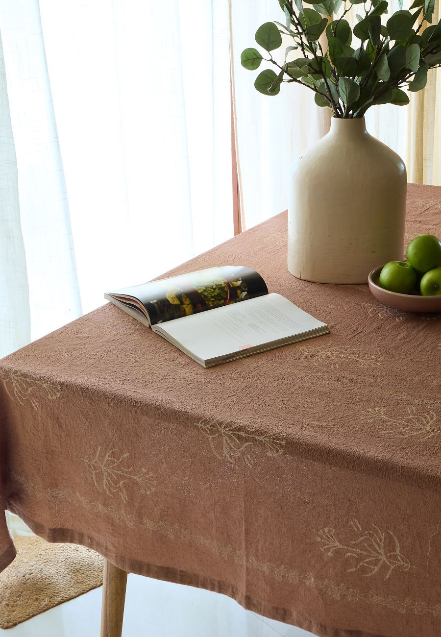 Rust Fern Table Cloth