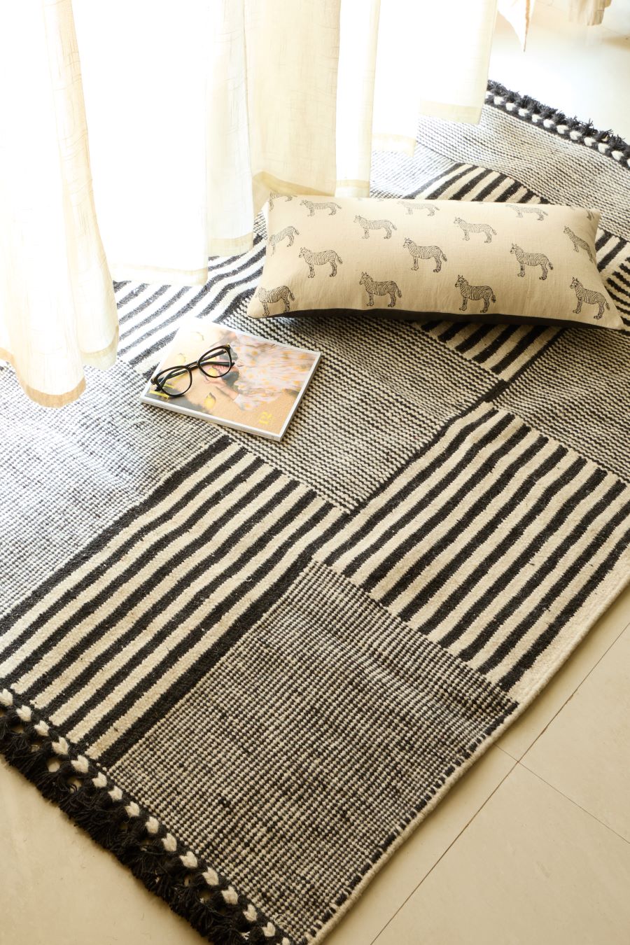 Monochrome Meadow Rug