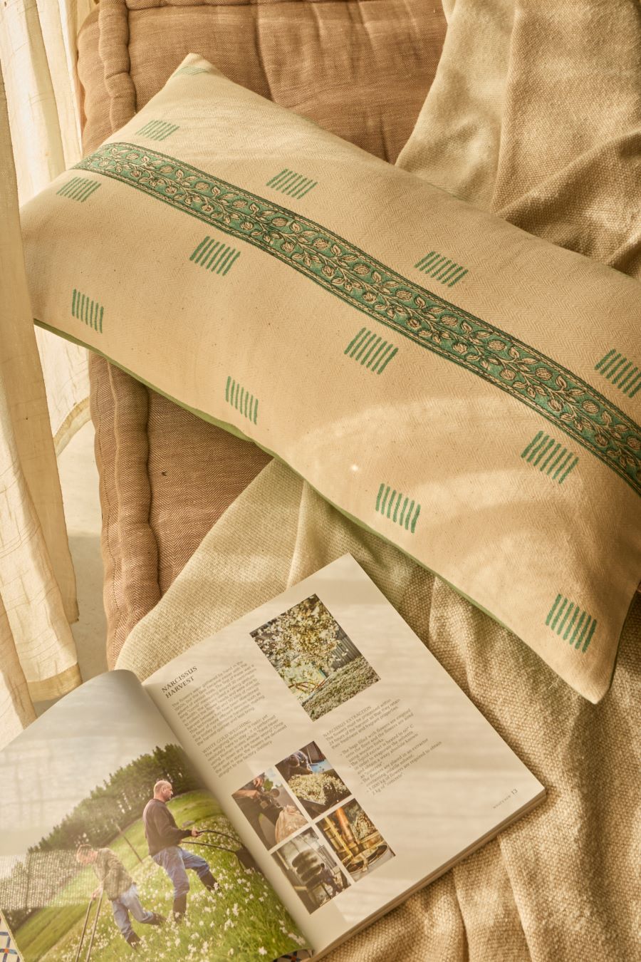 Botanical Band Cushion