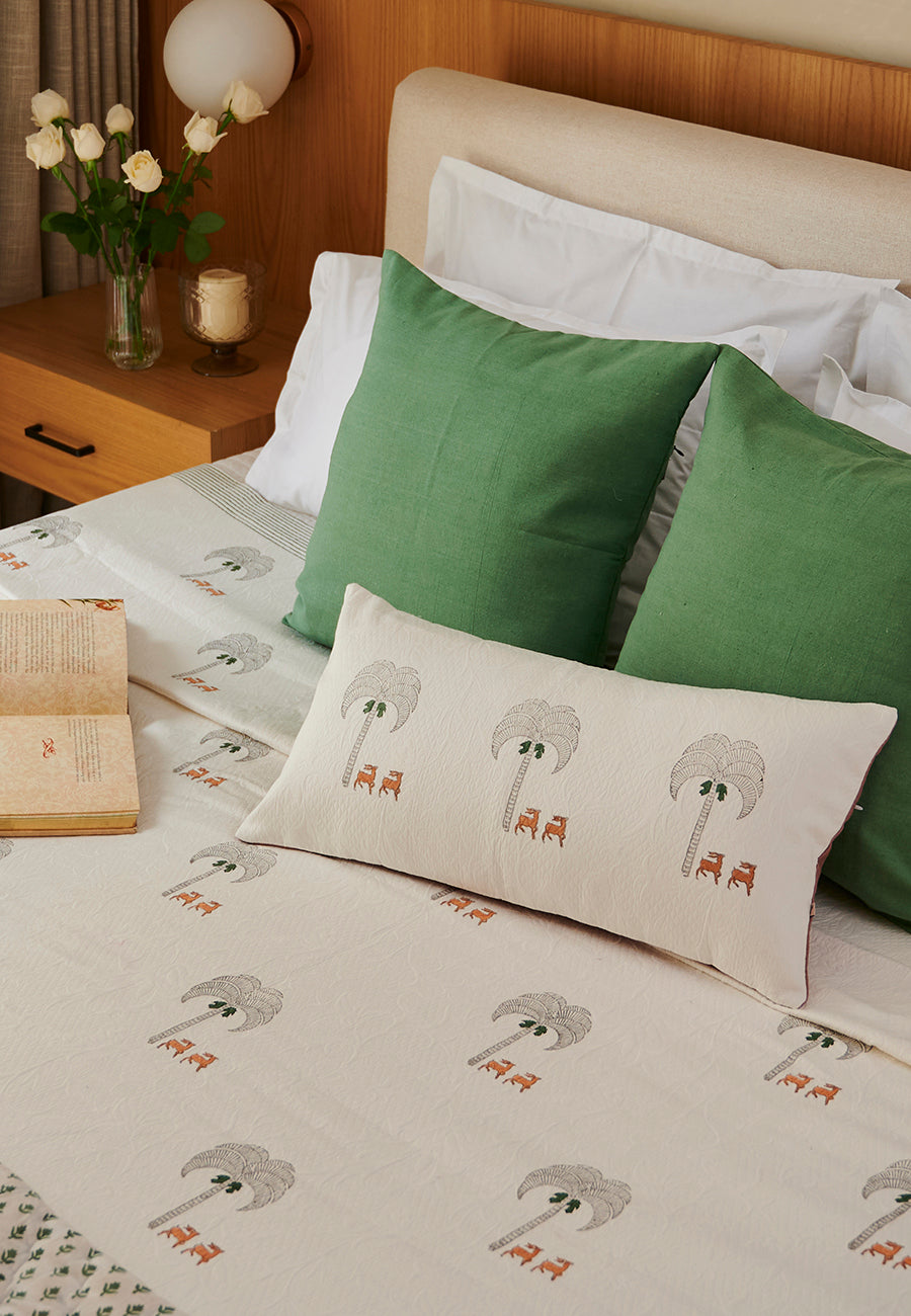 The Woodland Cotton Bedspread (Includes Lumbar Cushion)