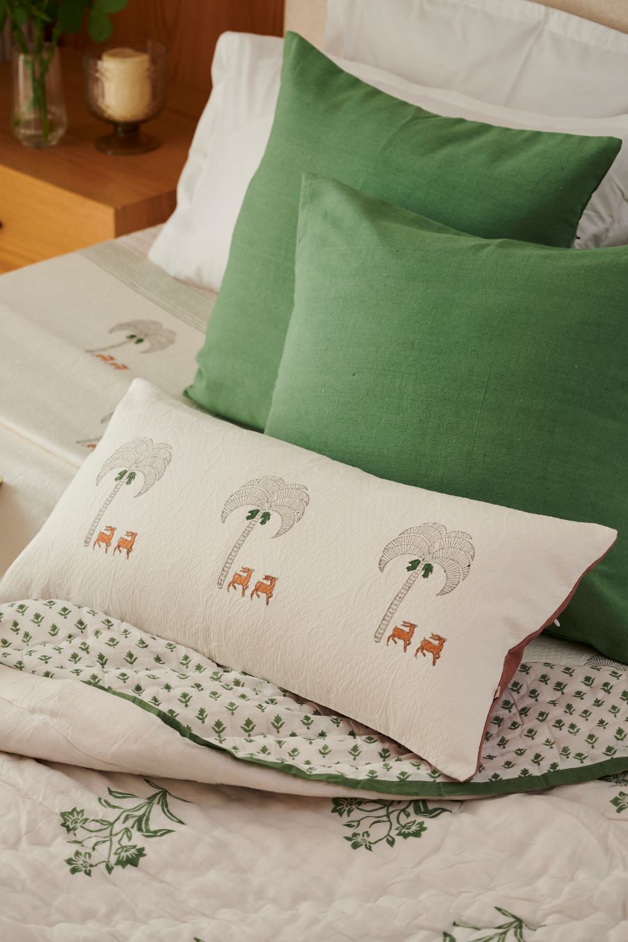 The Woodland Cotton Bedspread (Includes Lumbar Cushion)