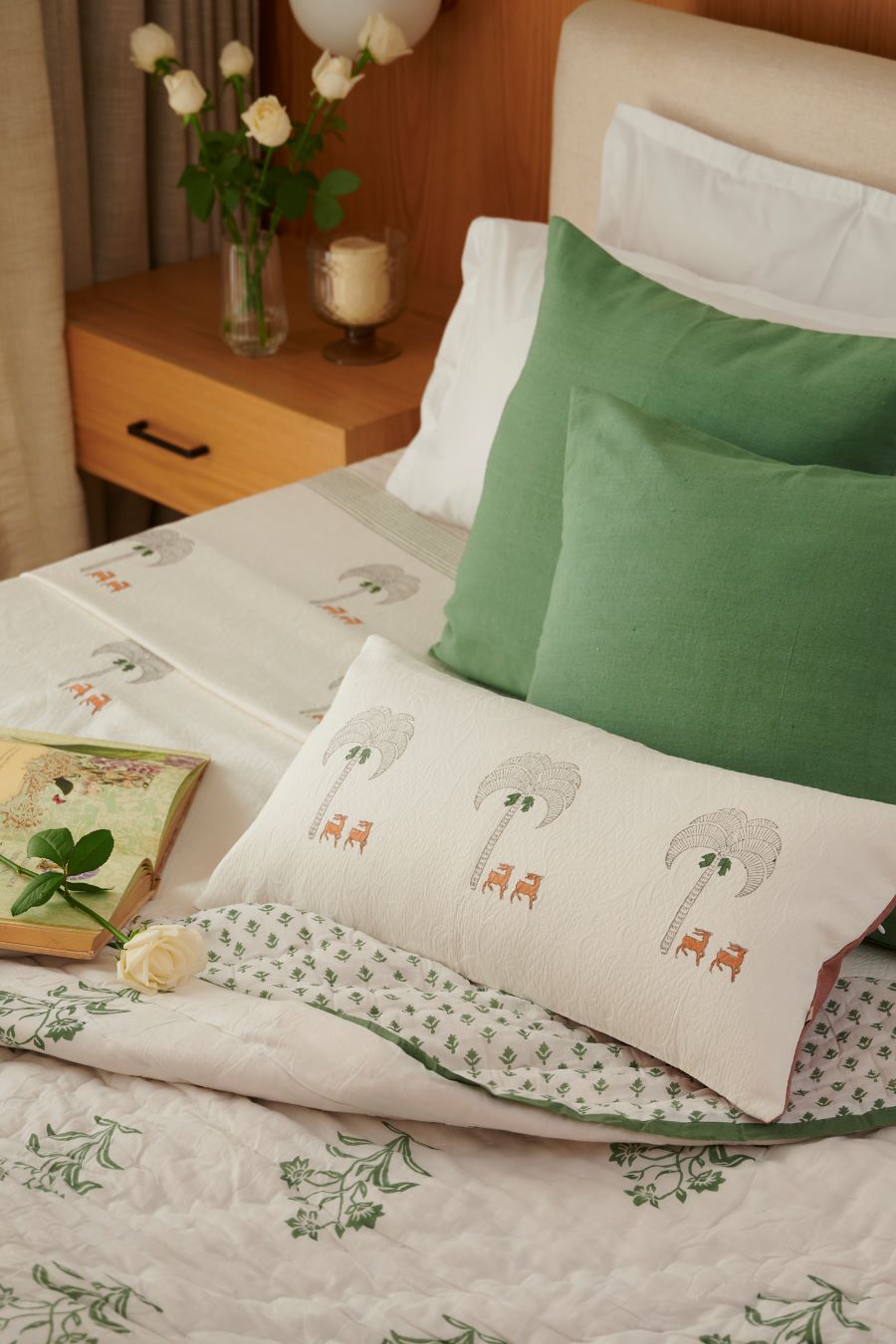 The Woodland Cotton Bedspread (Includes Lumbar Cushion)