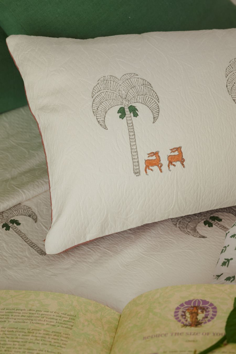 The Woodland Cotton Bedspread (Includes Lumbar Cushion)