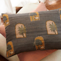 Plush Charcoal Cushion Cover