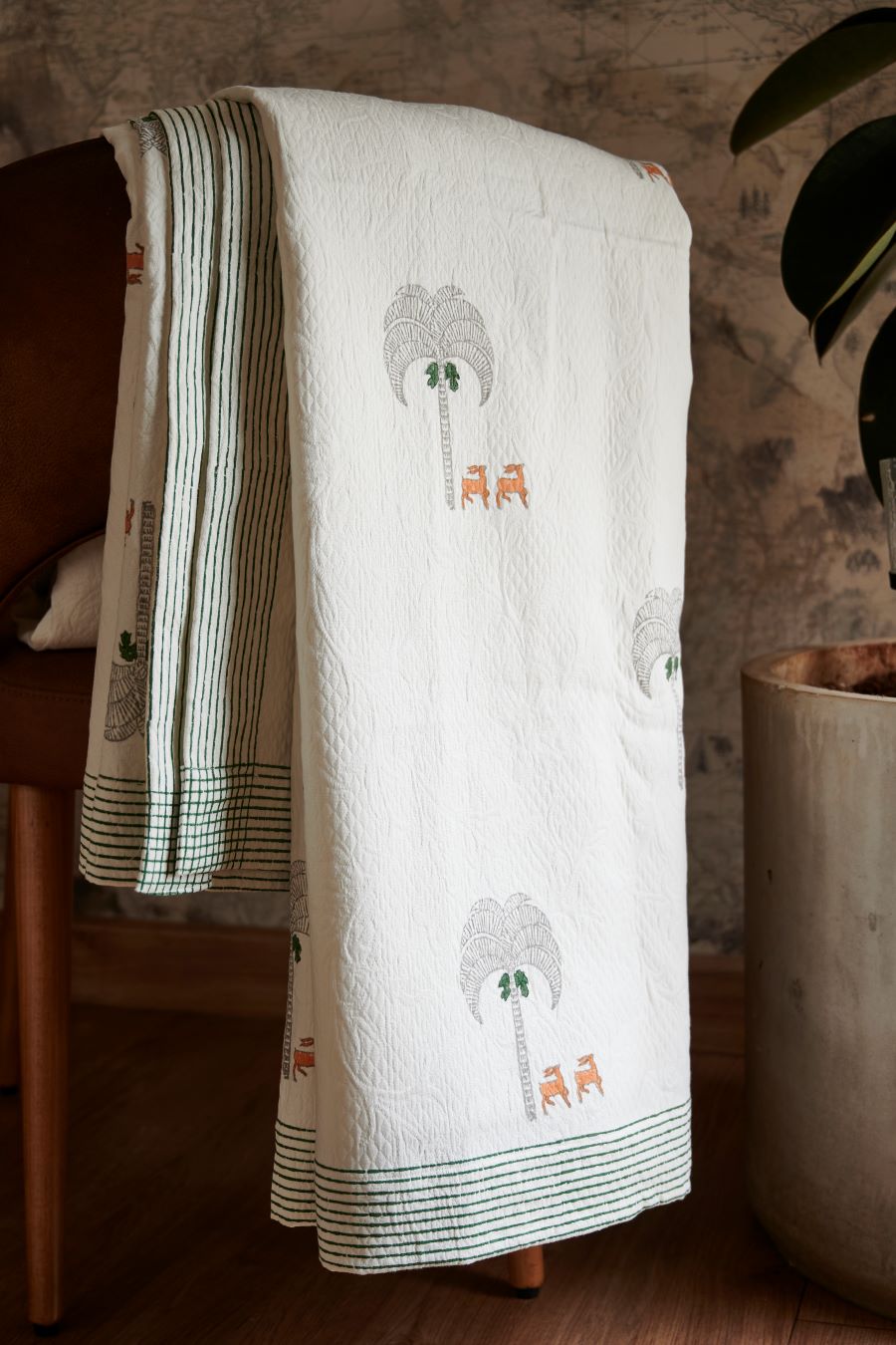 The Woodland Cotton Bedspread (Includes Lumbar Cushion)