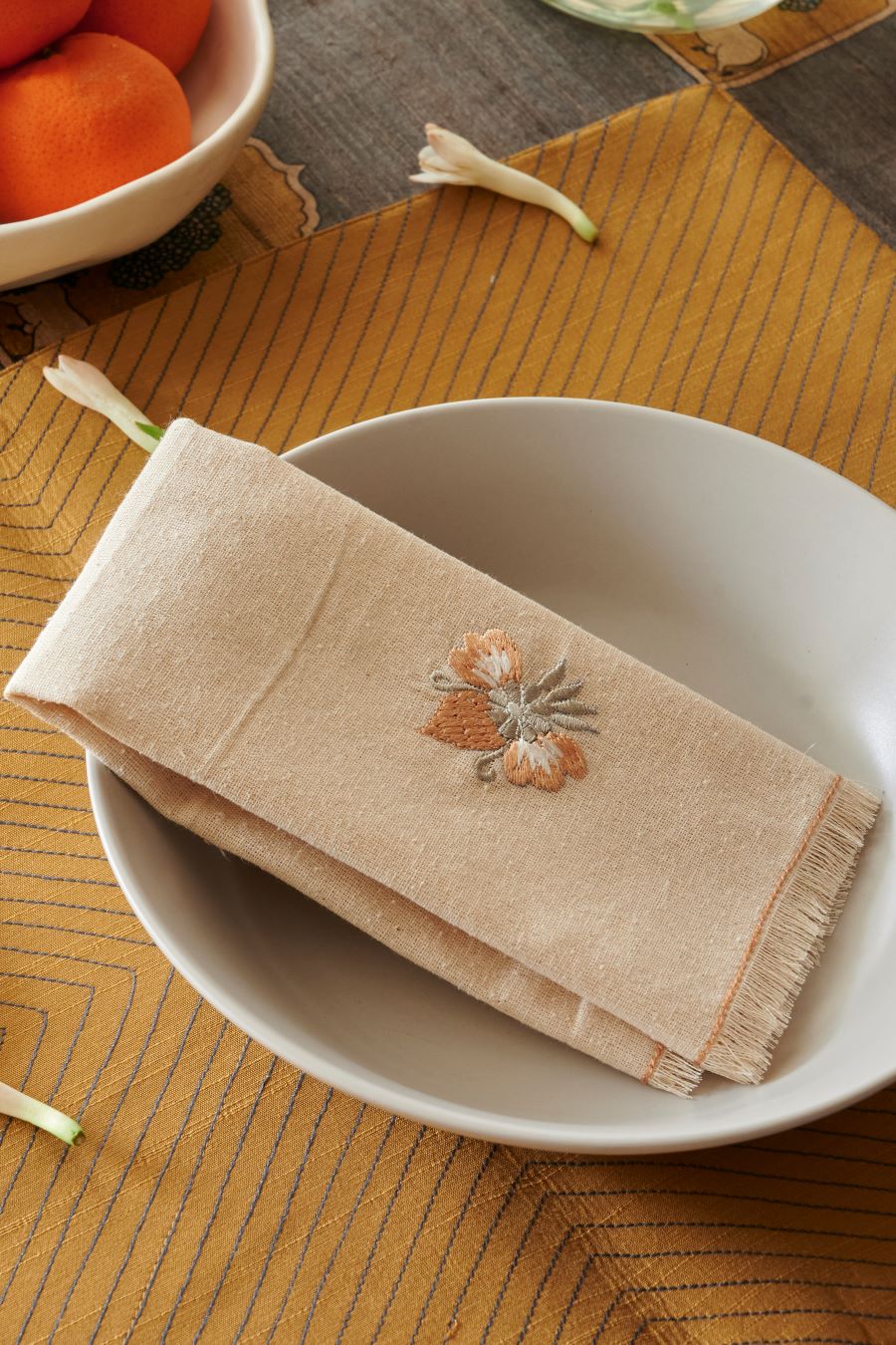 A Golden Bee napkin