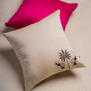 Tribal Tales Silk Cushion -White