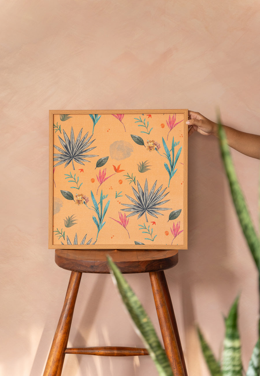 An Aquatic Escape in Orange Wall Art