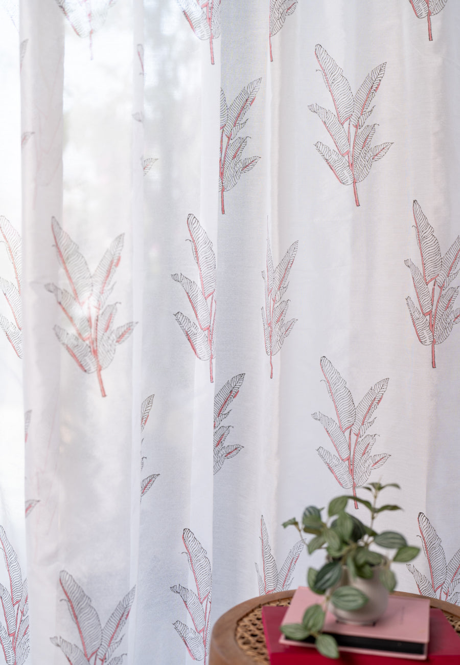 Noir Tropic Palm Curtain