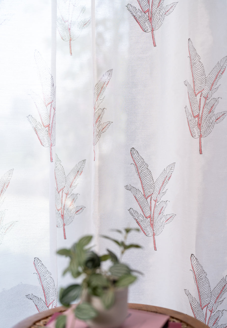 Noir Tropic Palm Curtain