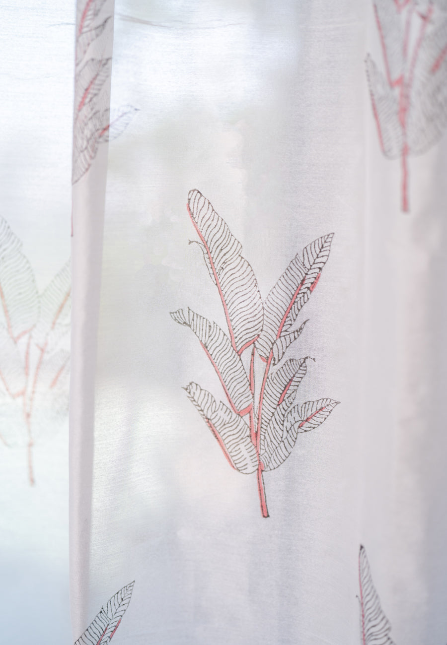 Noir Tropic Palm Curtain