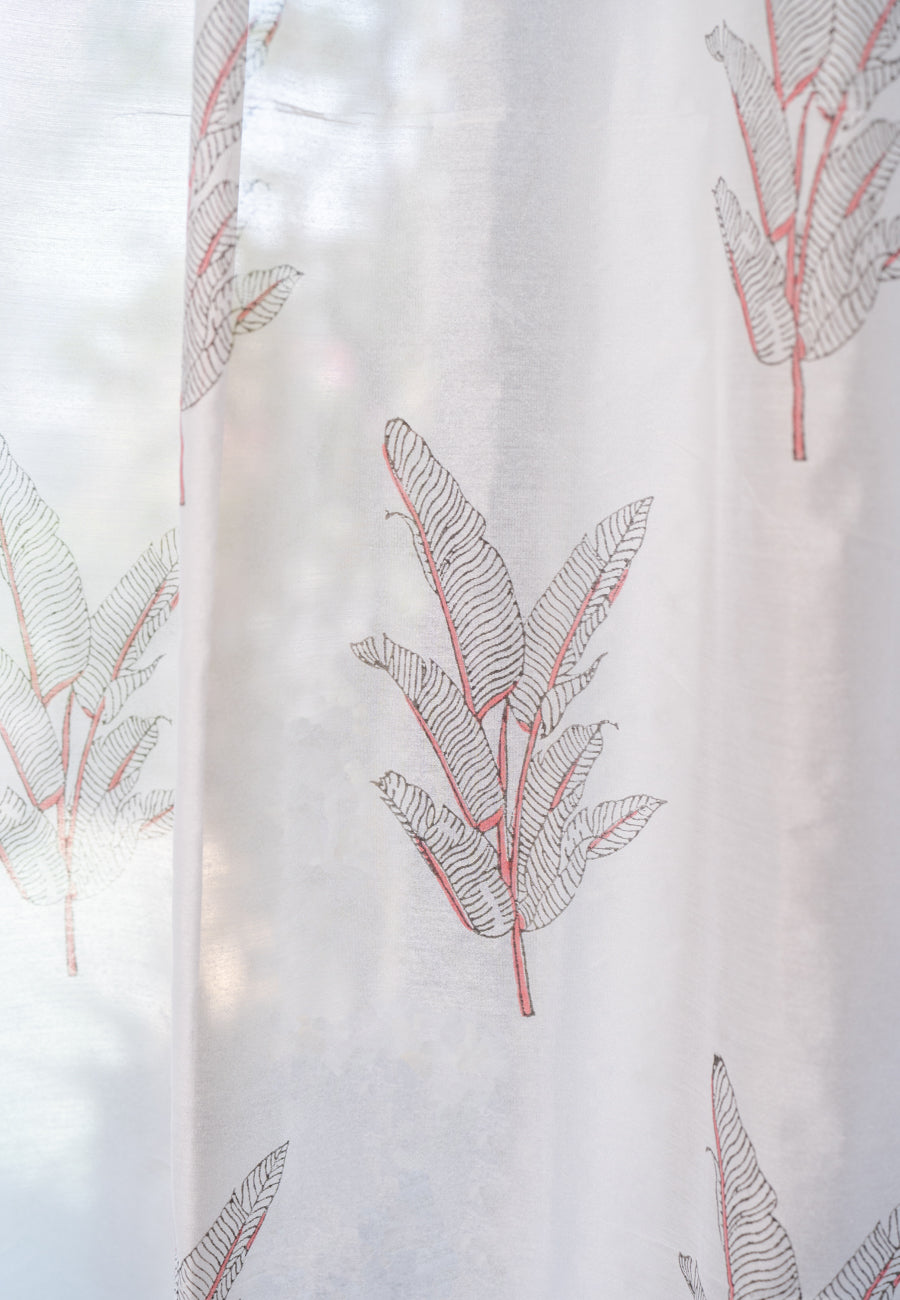 Noir Tropic Palm Curtain