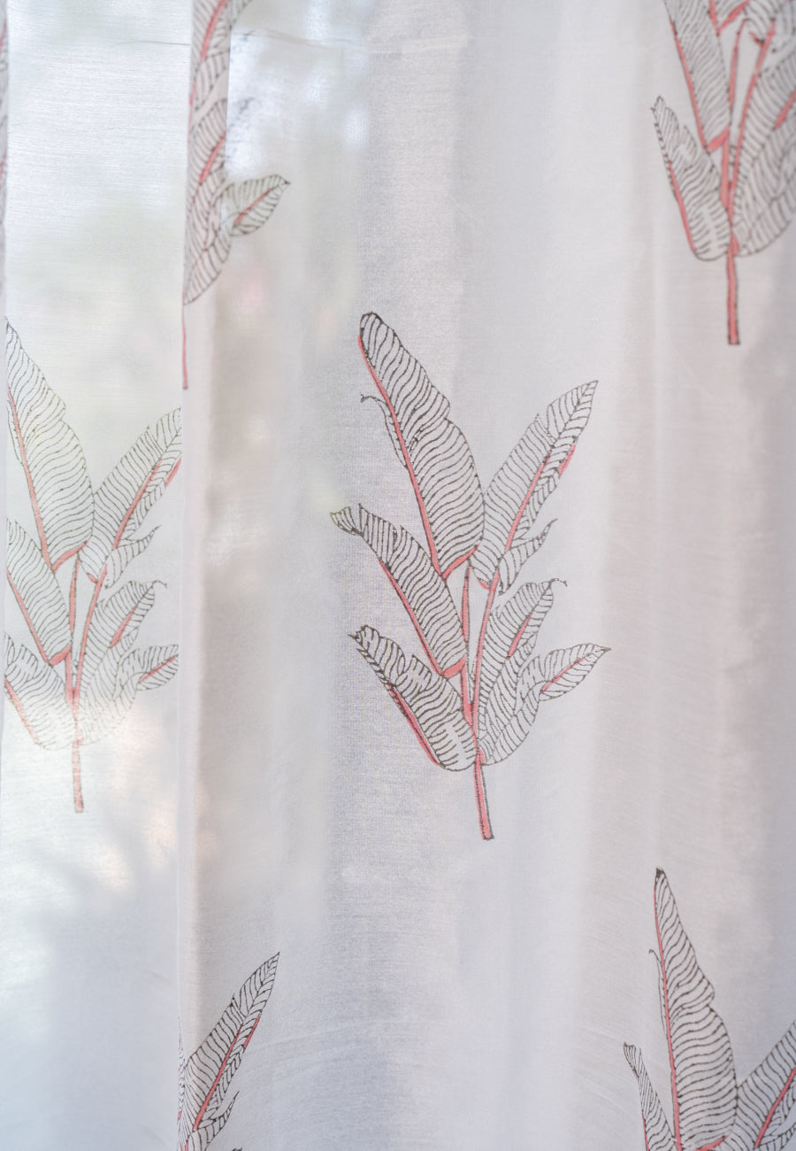 Noir Tropic Palm Curtain