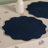 Lotus Table Mats in Blue (Set of 2)