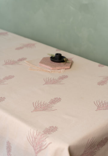 Autumn Leaf in Pink Table Cloth