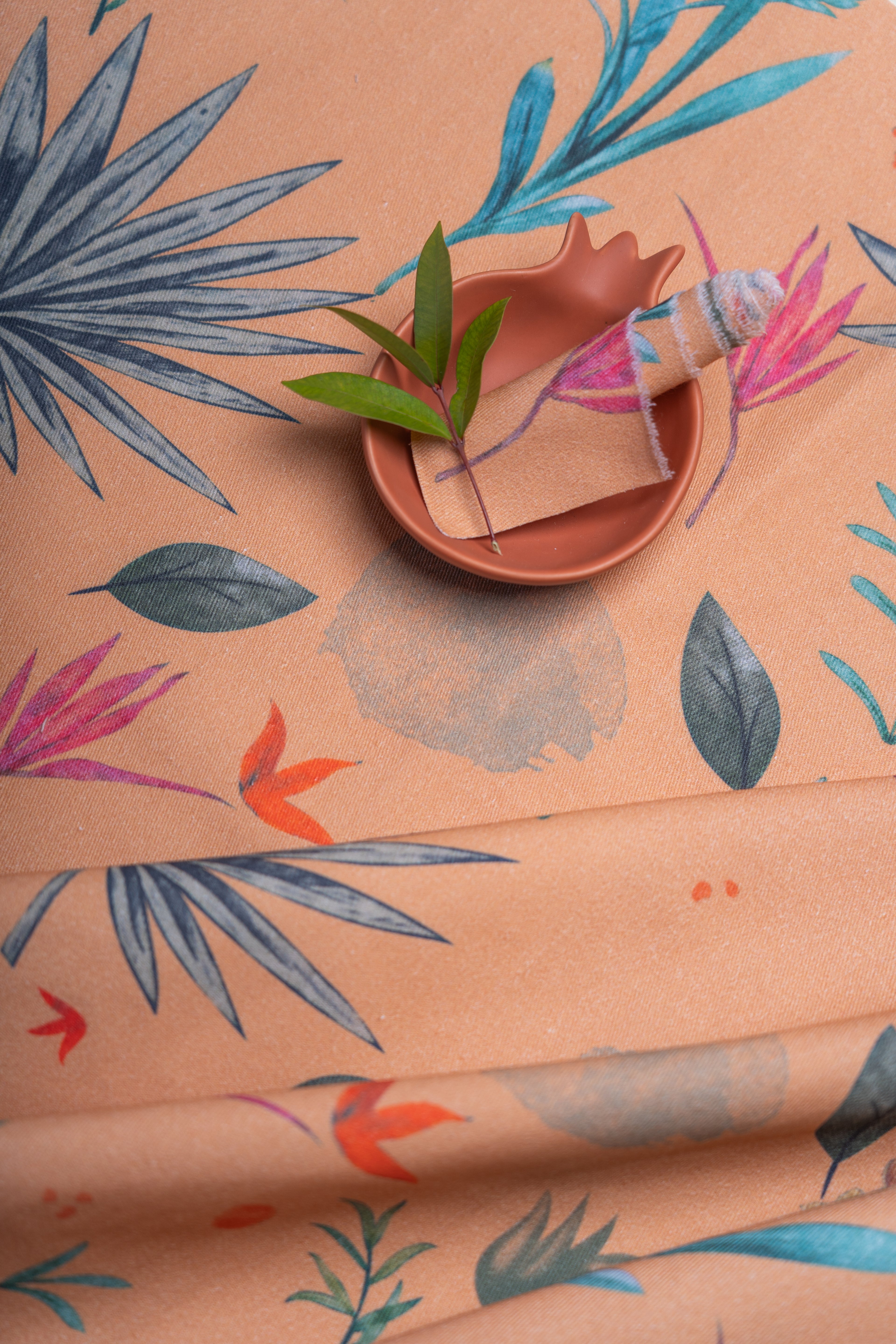 An Aquatic Escape in Orange Fabric