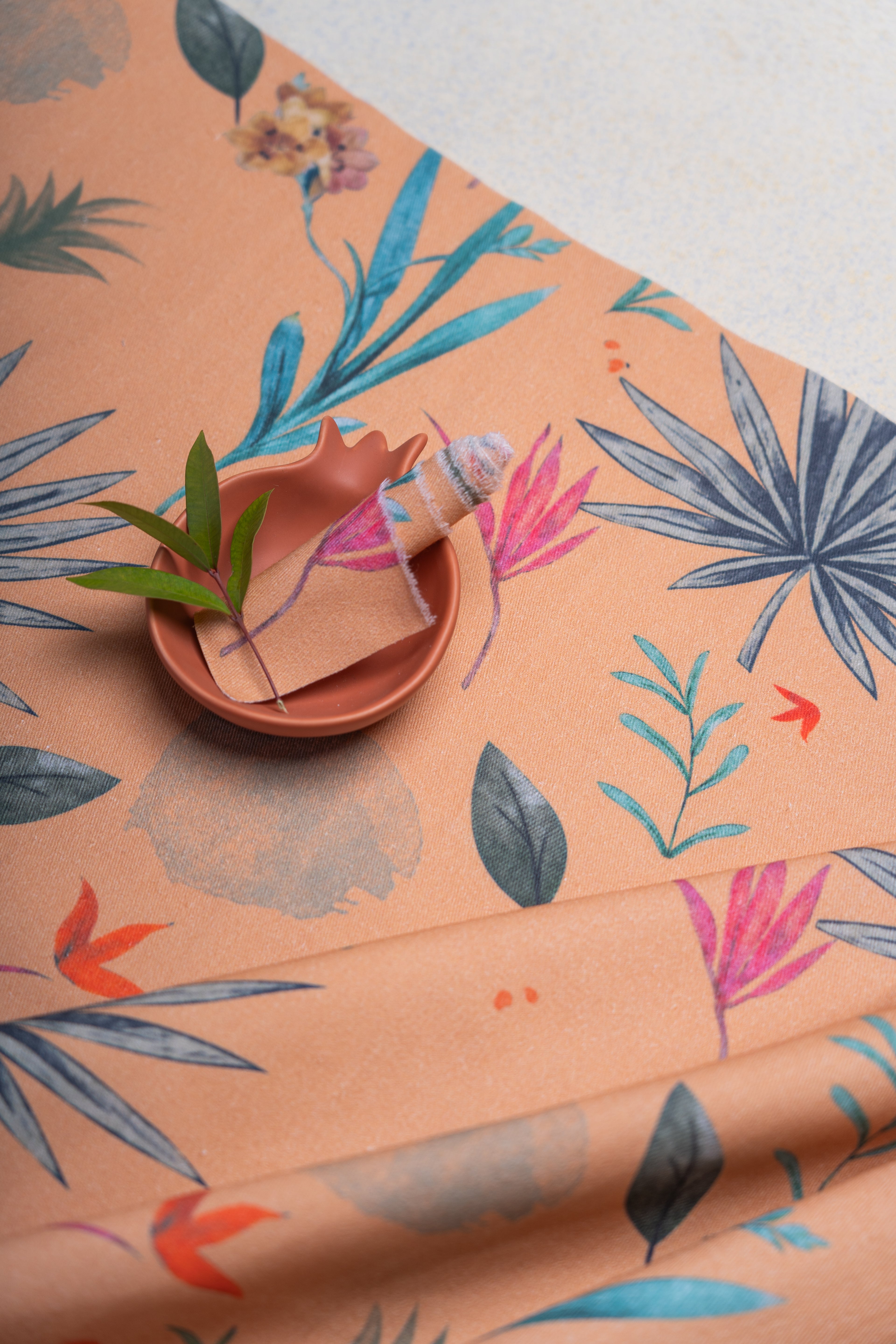 An Aquatic Escape in Orange Fabric