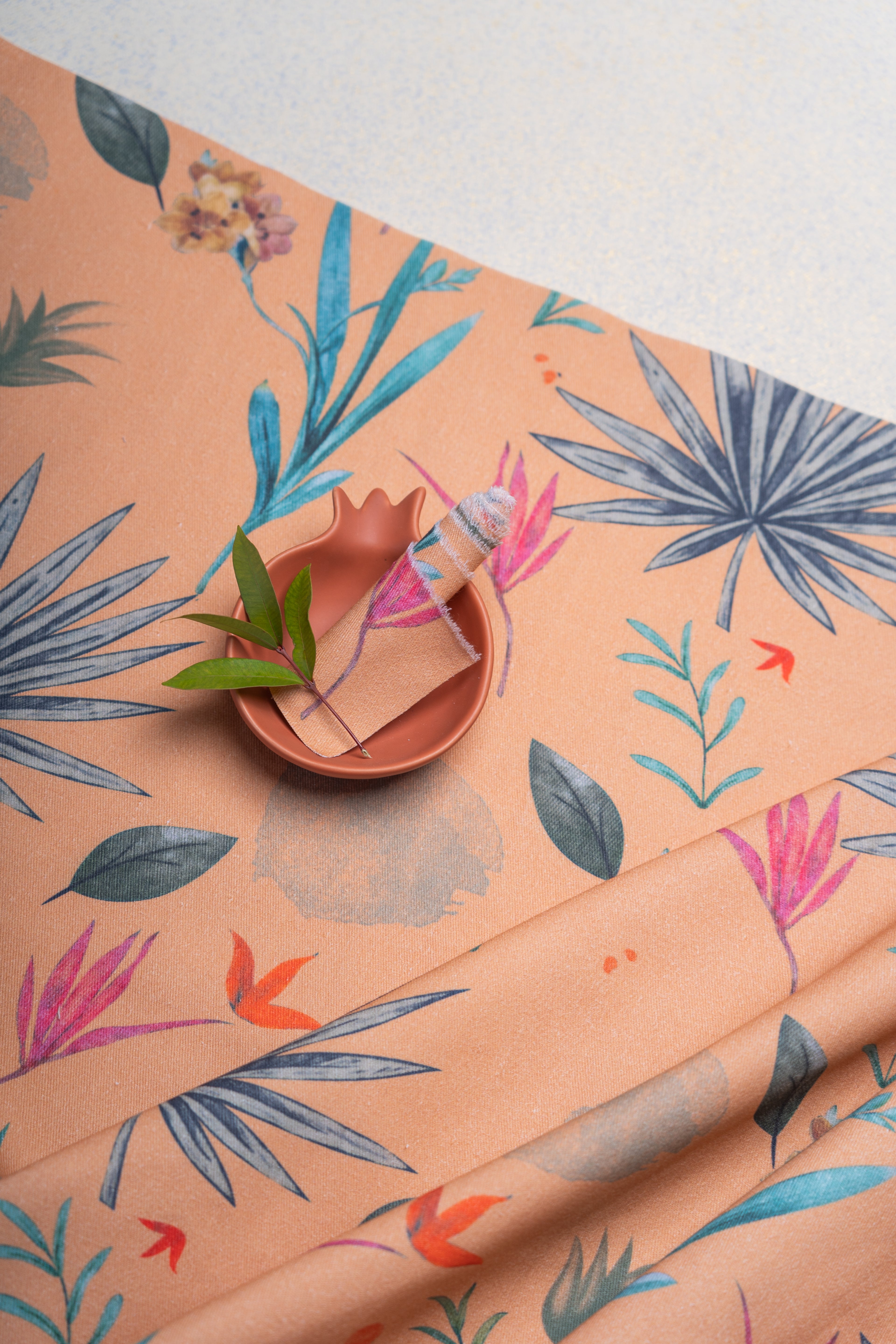 An Aquatic Escape in Orange Fabric