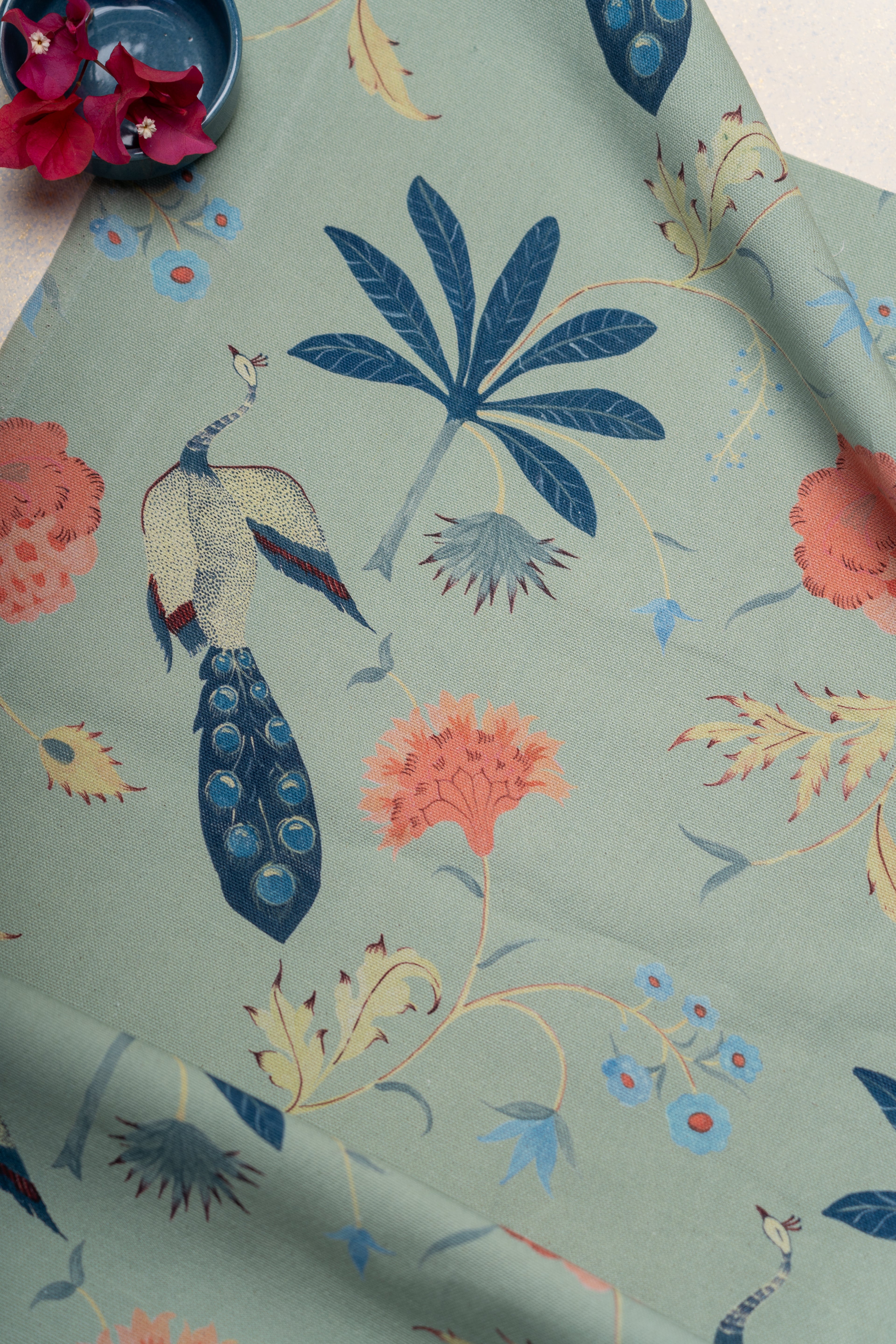 Peacock Poise Fabric