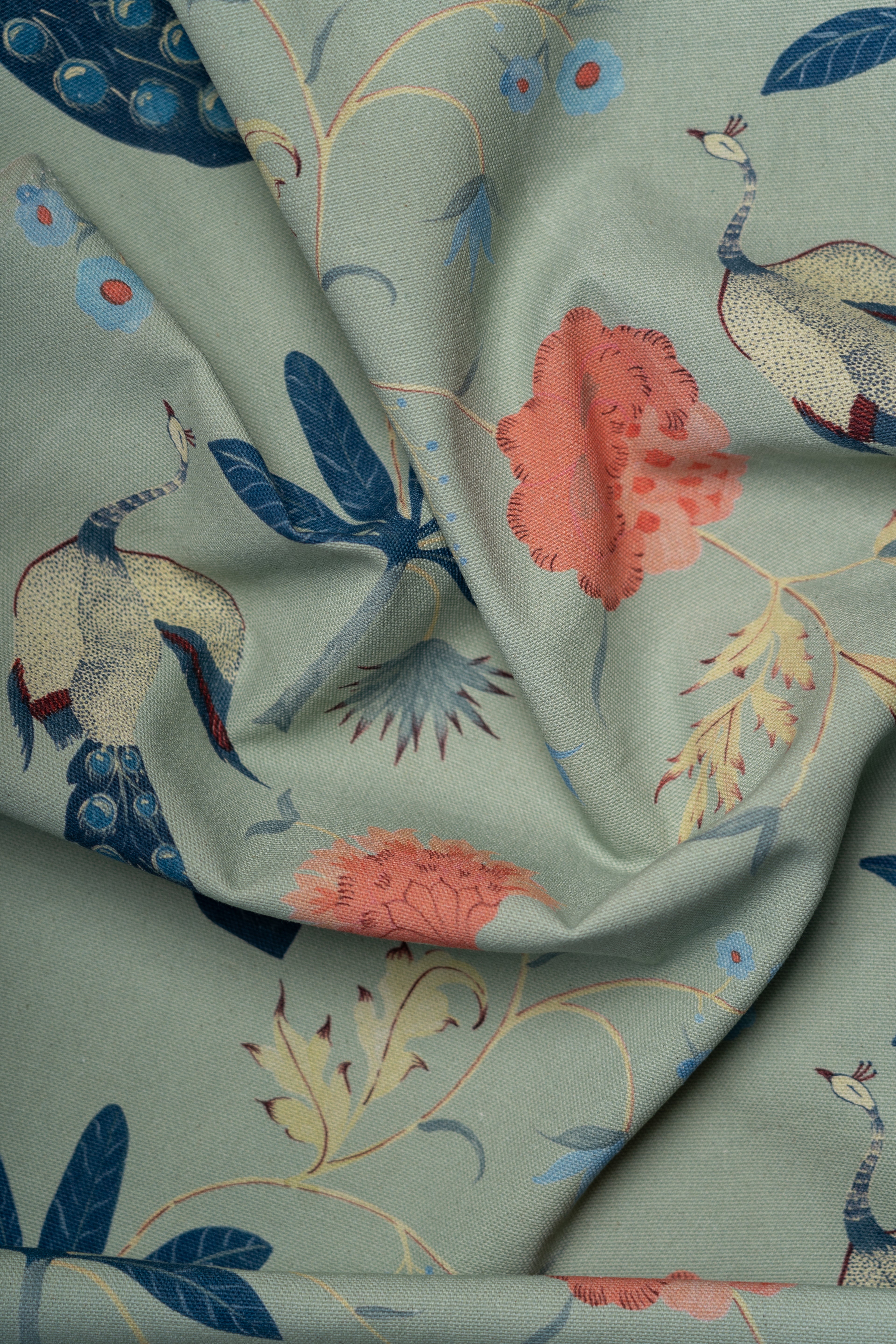 Peacock Poise Fabric