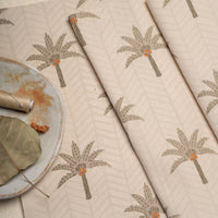 The Calm Palm in Grey Fabric