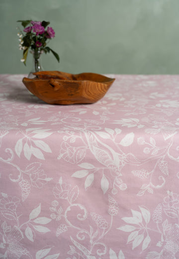 The Pale Pink Bird Table Cloth