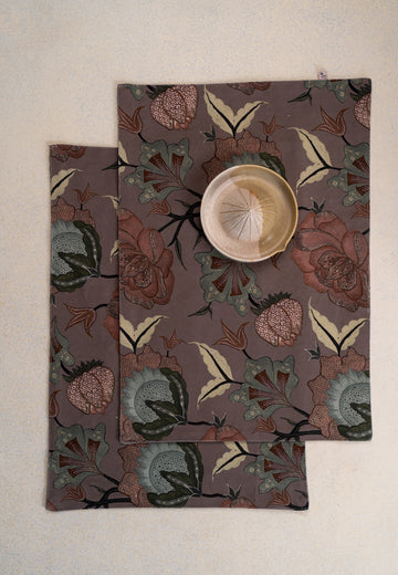 Florally Yours in Rust Table Mats (set of 2)