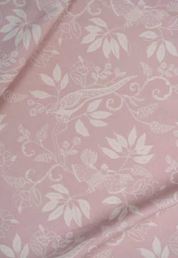 The Pale Pink Bird Print Fabric