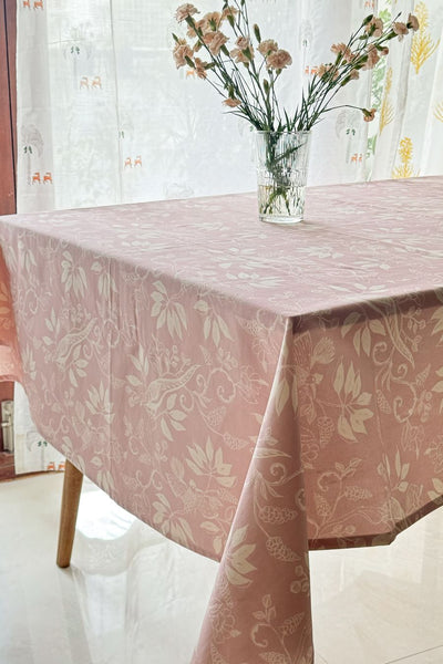 The Pale Pink Bird Table Cloth