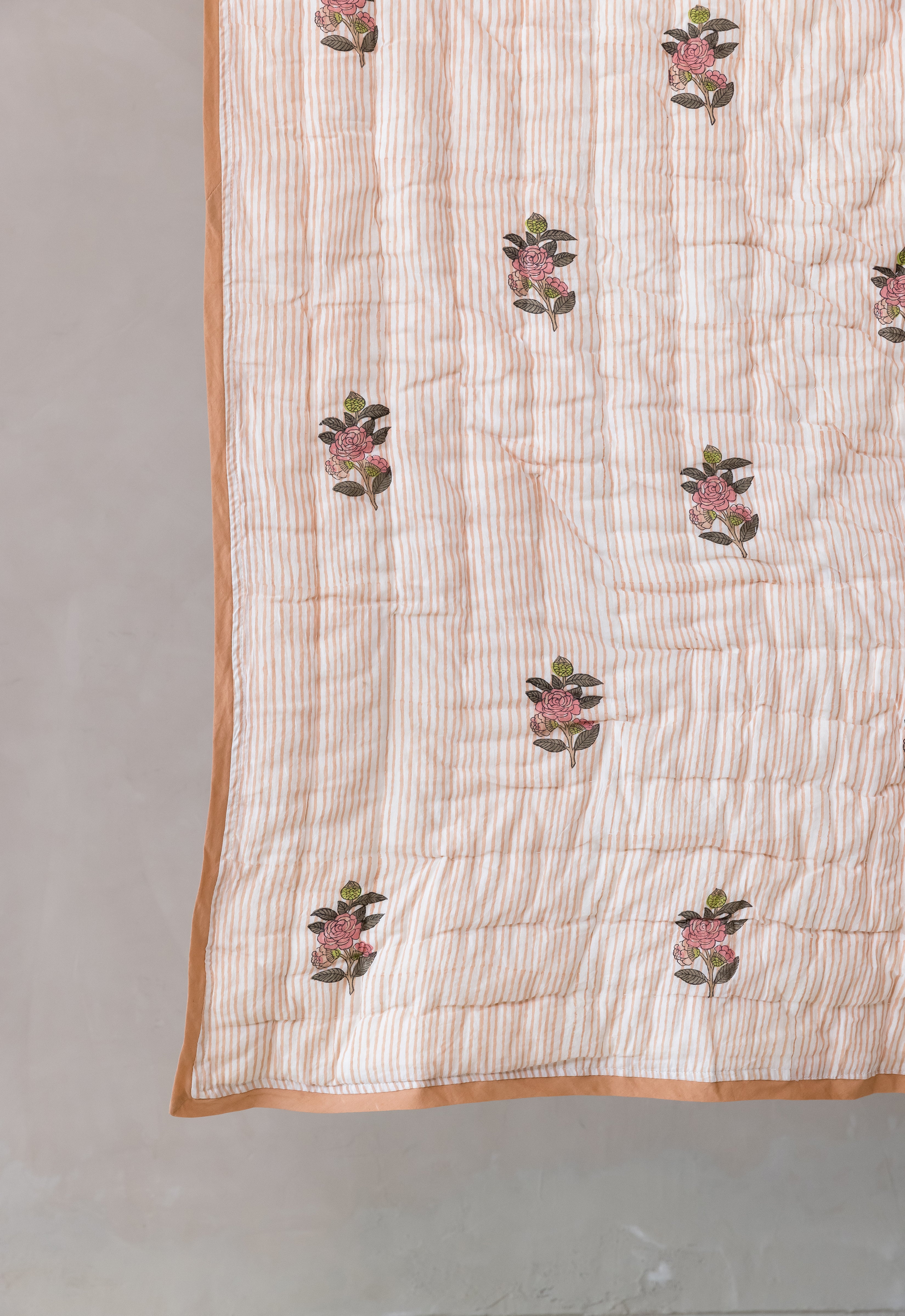 Rosey Radiance Sriped Quilt