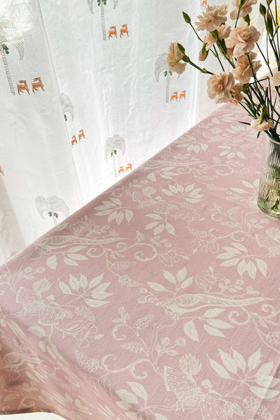 The Pale Pink Bird Table Cloth