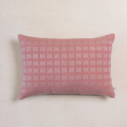 A Stitch in Time Embroidered Cushions in Pink Grey