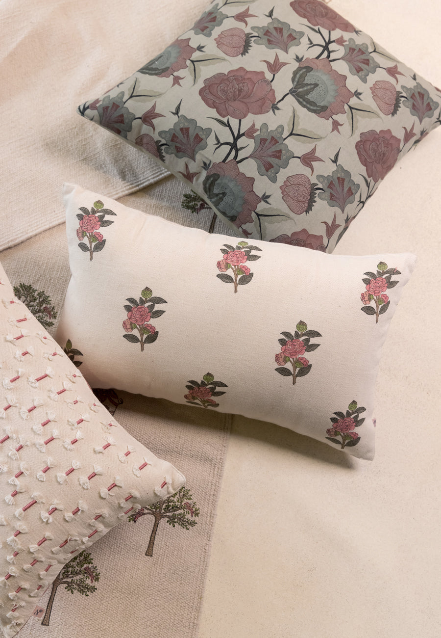 Block Rose Beauty Cushions in Beige